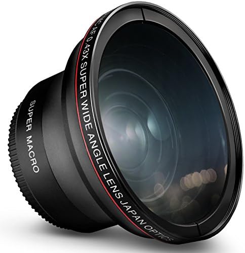 58MM 0.43x Altura Photo Professional HD Wide Angle Lens (w/Macro 58MM 0.43x Altura Photo Professional HD Wide Angle Lens (w/Macro Portion) for Canon EOS 70D 77D 80D 90D Rebel T8i T7 T7i T6i T6s T6 SL2 SL3 DSLR Cameras