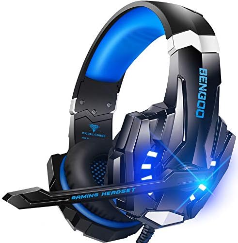 BENGOO G9000 Stereo Gaming Headset for PS4 PC Xbox One BENGOO G9000 Stereo Gaming Headset for PS4 PC Xbox One PS5 Controller, Noise Cancelling Over Ear Headphones with Mic, LED Light, Bass Surround, Soft Memory Earmuffs for Laptop Mac Nintendo NES Games