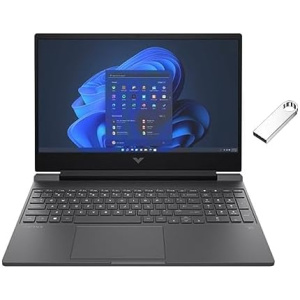 HP Victus 15.6" Full HD 144Hz Gaming Laptop | AMD Ryzen 5 7535HS | NVIDIA GeForce RTX 2050 | 16GB RAM DDR5| 512GB SSD | Backlit | Windows 11 Home | Bundle with 64GB USB Flash Drive