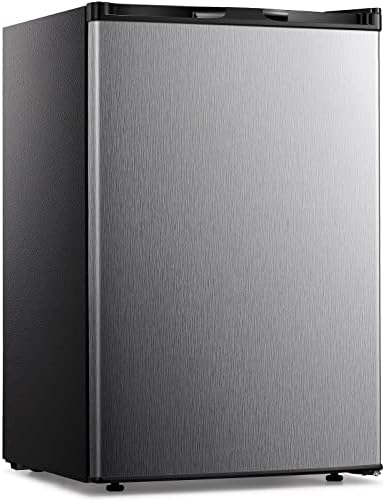 Kismile 3.0 Cu.ft Compact Upright Freezer with Reversible Single Door,Removable Kismile 3.0 Cu.ft Compact Upright Freezer with Reversible Single Door,Removable Shelves Mini Freezer with Adjustable Thermostat for Home/Kitchen/Office (3.0 Cu.ft, Stainless Steel)