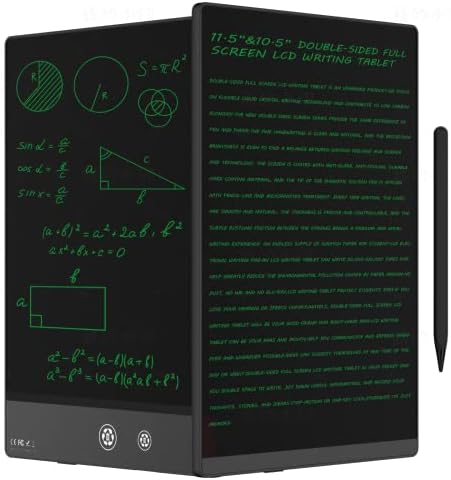 Ksequ LCD Writing Tablet for Adults- 11.5″&10.5″ LCD Writing Tablet Ksequ LCD Writing Tablet for Adults- 11.5″&10.5″ LCD Writing Tablet Double-Sided Full Screen,Digital Notepad for School,Office,Home,Erasable,Reusable