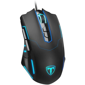 Lizsword Wired Gaming Mouse, PC Gaming Mice [Breathing RGB LED] [Plug Play] High-Precision Adjustable 7200 DPI, 7 Programmable Buttons, Ergonomic Computer USB Mouse for Windows/PC/Mac/Laptop Gamer