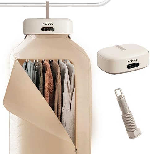 Mojoco Electric Portable Clothes Dryer - 600W Mini Clothes Dryer Mojoco Electric Portable Clothes Dryer - 600W Mini Clothes Dryer for Apartment, Dorm, RV - Quick and Easy to Use Mini Portable Dryer Machine with Dryer Bag for Light Clothes, Underwear, Baby Clothes