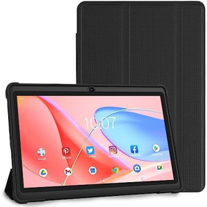 NEWISION Android Tablet 7 inch,Android 11 Tablets 32GB Storage(Expandable 512GB) Computer Tablet for Kids,Quad-Core Processor，Dual Camera,WiFi,Type C,Include Tablet Case(Black)