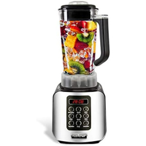 NutriChef Digital Electric Kitchen Countertop Blender - Professional 1.7 Liter Capacity Home Food Processor Compact Blender for Shakes and Smoothies w/ Pulse Blend, Timer, Adjustable Speed - NCBL1700