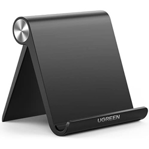UGREEN Tablet Stand Holder Adjustable Portable Desktop Dock Office Compatible for iPad 10.2, iPad Pro 11 Inch, iPad 9.7, iPad Mini 5 4 3 2 iPad Air iPhone 14 13 12 Black