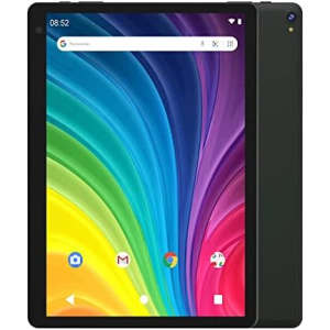 Android Tablet, 10 inch Tablets, 2GB+32GB Computer Tablet Support 512GB Expand, 2MP + 8MP Camera, IPS Screen, WiFi, Bluetooth, 6000mAh, Google GMS Certified Tableta Black