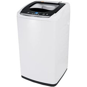BLACK+DECKER Small Portable Washer, Washing Machine for Household Use, Portable Washer 0.9 Cu. Ft. with 5 Cycles, Transparent Lid & LED Display