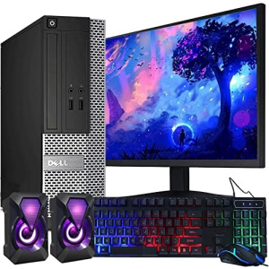 Dell OptiPlex Computer Desktop PC, Intel Core i5 3rd Gen 3.2 GHz, 16GB RAM, 2TB HDD, New 22 Inch LED Monitor, RGB Keyboard and Mouse, WiFi, Windows 10 Pro (Renewed)
