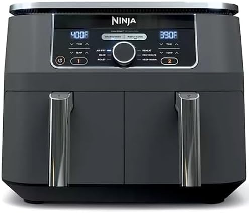 Generic Ninja® Foodi® 6-in-1 8-qt Air Fryer with 2 Baskets Generic Ninja® Foodi® 6-in-1 8-qt Air Fryer with 2 Baskets and DualZone™ Technology - Culinary Innovation for Cooking Multiple Foods Simultaneously, AD150 (Renewed), Black