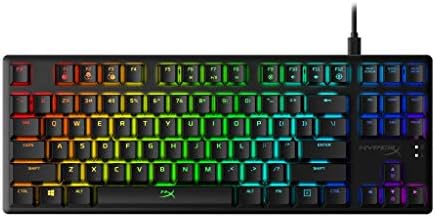 HyperX Alloy Origins Core Mechanical Gaming Keyboard Tenkeyless Aqua Switch HyperX Alloy Origins Core Mechanical Gaming Keyboard Tenkeyless Aqua Switch Tactile RGB NGENUITY Backlit Keys Anti-Ghosting for PC, PS5, PS4, Xbox Series X|S, Xbox One, Black (Renewed)