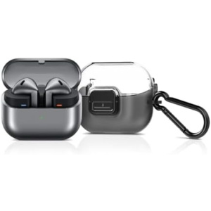 SAMSUNG Galaxy Buds 3 + Clip Case, AI True Wireless Bluetooth Earbuds, Sound Optimization, Real-Time Interpreter, Noise Cancelling, Redesigned Fit, Silver [US Version, Amazon Exclusive 2Yr Warranty]