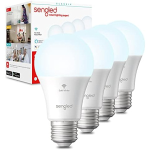 Sengled Alexa WiFi Light Bulb - Smart Bulbs That Work with Alexa/Google Assistant, A19 Daylight (5000K) - No Hub Required, 800LM 60W High CRI)60 Equivalent, 4 Count (Pack of 1)