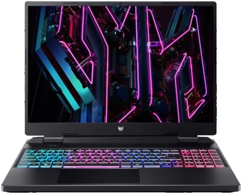 acer Predator Helios Neo 16" Gaming Laptop, GeForce RTX 4060, acer Predator Helios Neo 16" Gaming Laptop, GeForce RTX 4060, Core i7-13700HX, IPS 2560 x 1600 165Hz, 16GB DDR5 RAM, 1TB SSD, Backlit Keyboard, Windows 11 Home, NH.QMBAA.001 (Renewed)