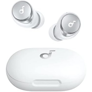 soundcore by Anker Space A40 Adaptive Active Noise Cancelling Wireless Earbuds, Reduce Noise by Up to 98%, Ultra Long 50H Playtime, Hi-Res Sound, App Customization, Wireless Charge (Renewed)