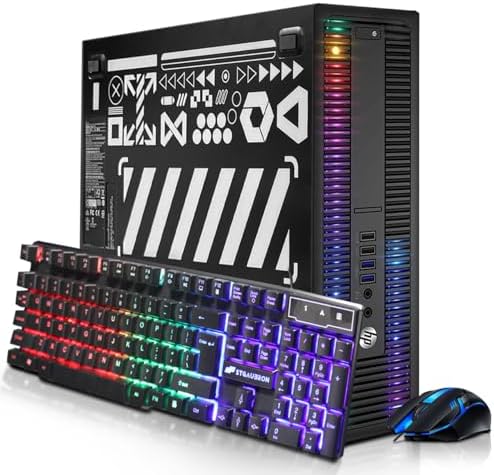 HP RGB Gaming Desktop Computer, Intel Quad Core I5-6500 up HP RGB Gaming Desktop Computer, Intel Quad Core I5-6500 up to 3.6GHz, GeForce GT 1030 2G GDDR5, 16GB DDR4, 512G SSD, RGB Keyboard & Mouse, 600M WiFi & Bluetooth 5.0, Win 10 Pro (Renewed)