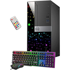 Dell Custom Built Tower Computer Desktop Intel Core i7-6700 Processor 3.40 GHz 16GB RAM 512GB SSD AMD Radeon RX 550 4GB Windows 10 Pro Wi-Fi Gaming PC Keyboard & Mouse HDMI (Renewed)