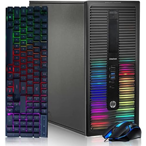HP Gaming PC Desktop Computer - Intel Quad I5 up to 3.6GHz, GeForce GTX 1660 Super GDDR6 6G, 16GB Memory, 512G SSD + 3TB, RGB Keyboard & Mouse, WiFi & Bluetooth 5.0, Win 10 Pro (Renewed)