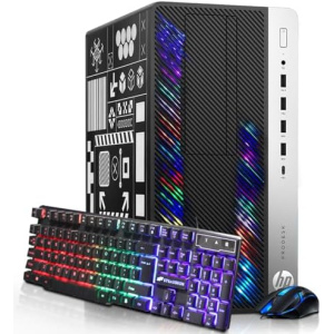 HP RGB Gaming Desktop Computer, Intel Quad Core I5-6500 up to 3.6GHz, Radeon RX 550 4G, 16GB DDR4, 1T SSD + 3T HDD, RGB Keyboard & Mouse, 600M WiFi & Bluetooth, Win 10 Pro (Renewed)