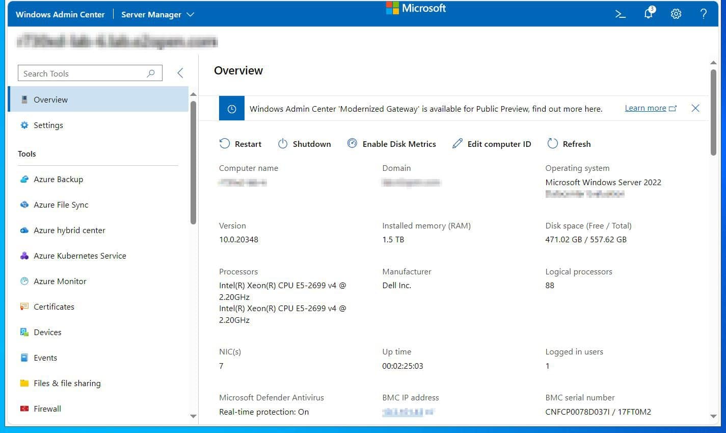 How to Manage Hyper-V Server Core with Windows Admin Center