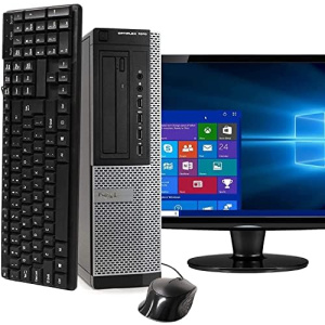 Dell Desktop Computer Package Compatible with Dell Optiplex 7010 Intel Quad Core i5 3.2GHz, 8GB Ram, 500GB HDD, 19-inch LCD, DVD, WiFi, Keyboard, Mouse, Windows 10 Pro (Renewed)
