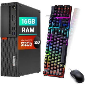 Lenovo ThinkCentre M700 SFF PC Desktop Computer, Intel Core 6th 3.7GHz, 16GB RAM, 512GB SSD, DVD, RGB Keyboard&Mouse, Windows10 Pro (Renewed)