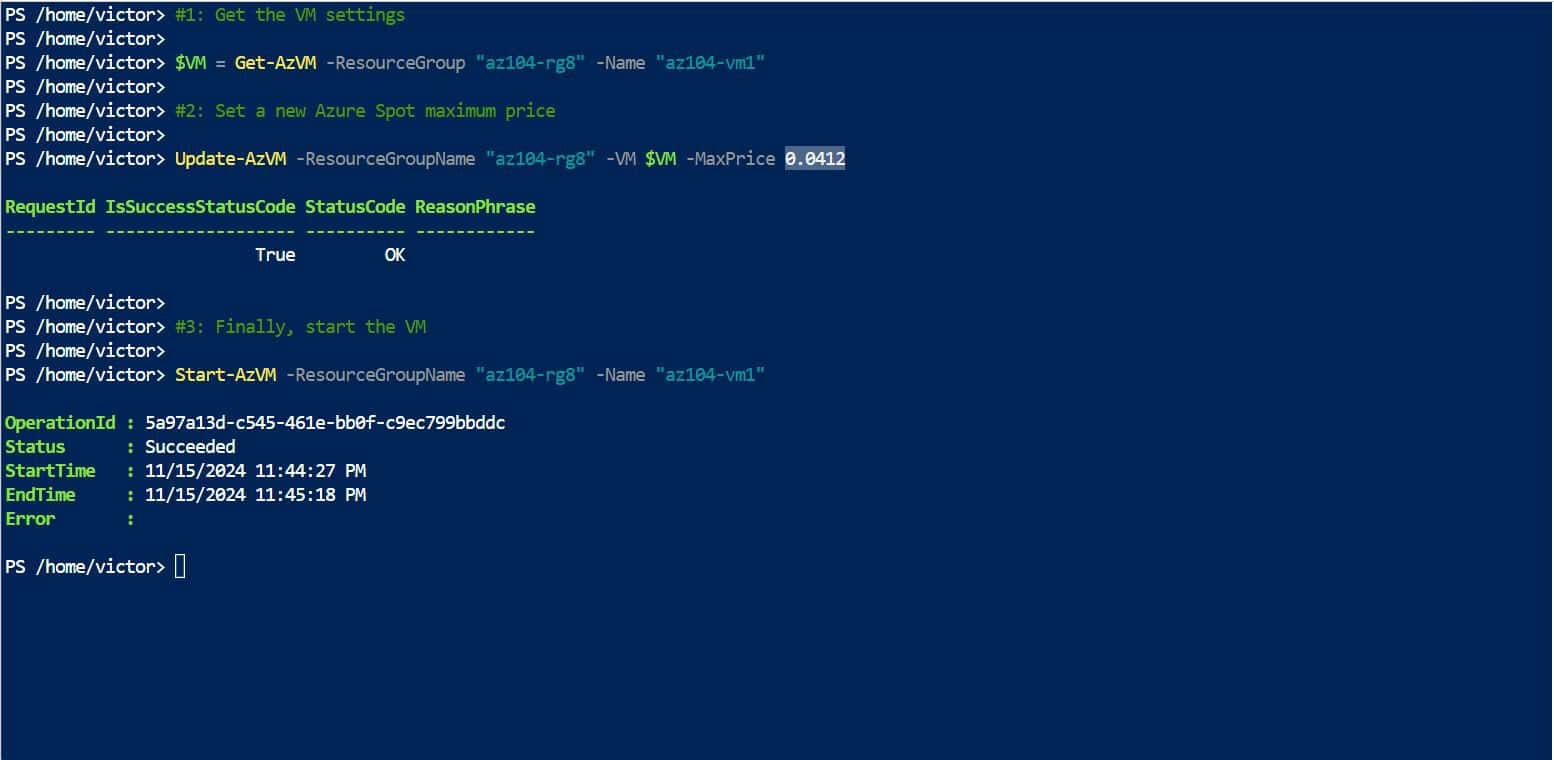 How to Resize an Azure Spot Discounted VM
