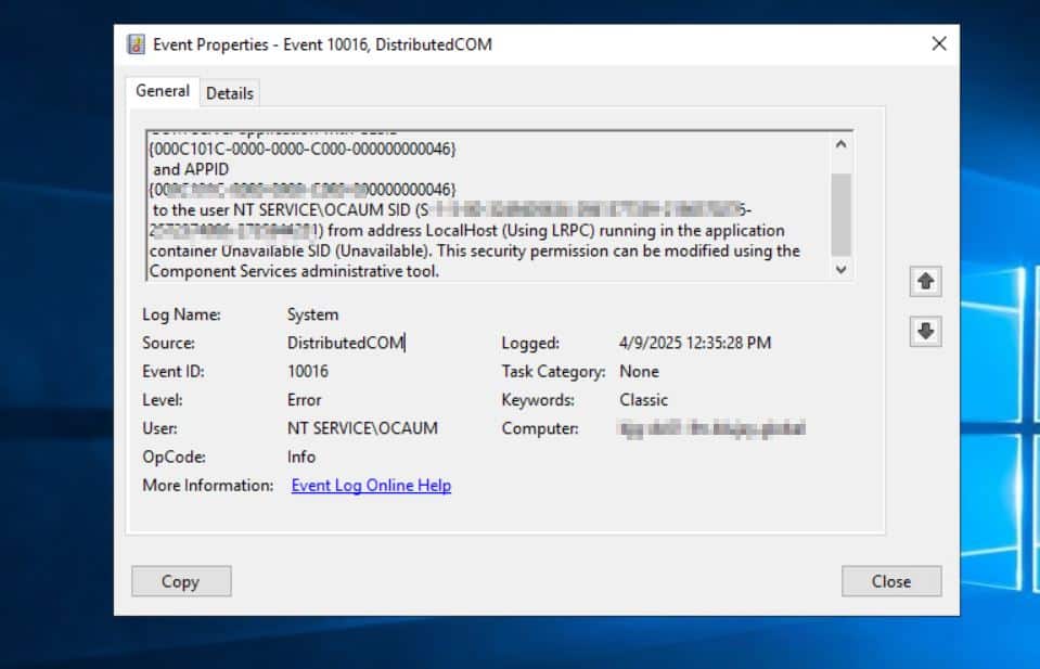 DistributedCOM DC Server Event ID 10016 DCDIAG Error [Fixed]